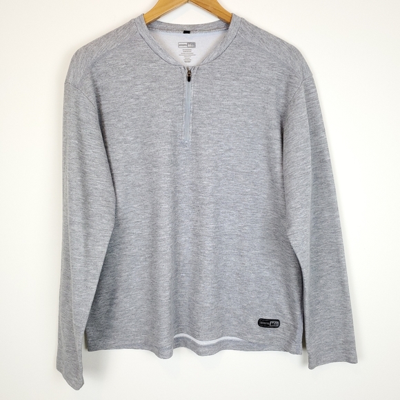 REI Sweaters Rei Grey 0 Polyester 14 Zip Pullover Large Poshmark